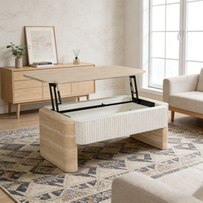 Table basse à plateau relevable