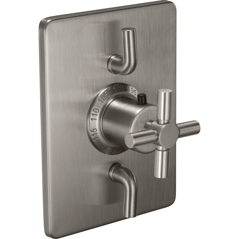 Descanso StyleTherm® 1/2" Trim Only with Dual Volume Control - Smooth Handle, Polished Chrome