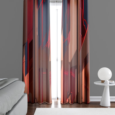 Kachig Polyester Semi Sheer Curtain Pair