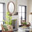 Round Wood Mirror,36 inch Circle Rustic Farmhouse Natural Wooden Frame Boho Beads Wall Mirror for Bathroom,Living Room,Bedroom or Entryway-708313471