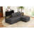 Modular Dark Gray Chenille , Storage Space, Flexible Use And Mobility Combined