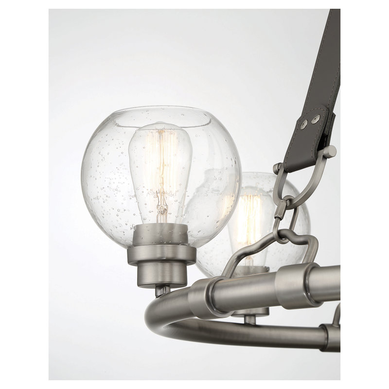 Lustre 6 lumières Bozeman, Nickel