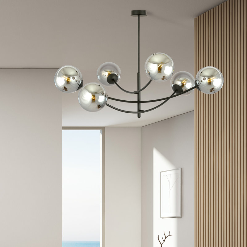 Sardis 6 - Light Sputnik Chandelier, Graphite