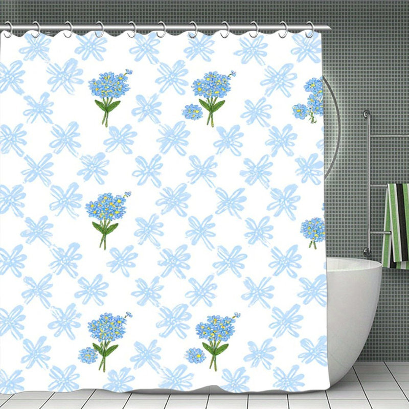 Rideaux de douche Forget Me Not Floral, 71 po x 71 po