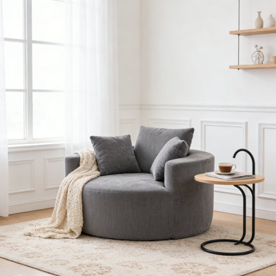 Fauteuil en chenille surdimensionné sans assemblage requis