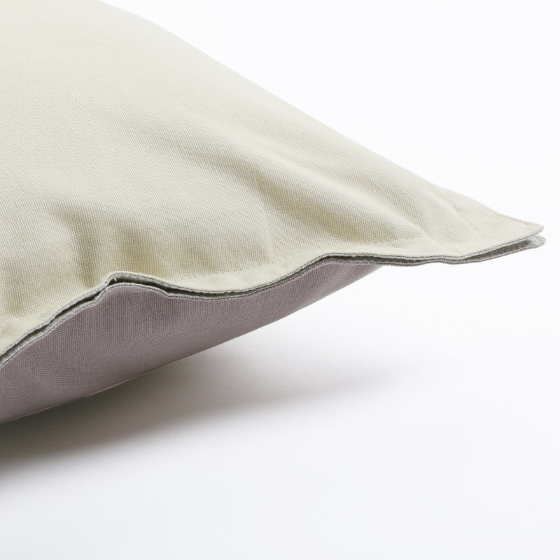  Housse de coussin en toile Canvas, Gris/beige