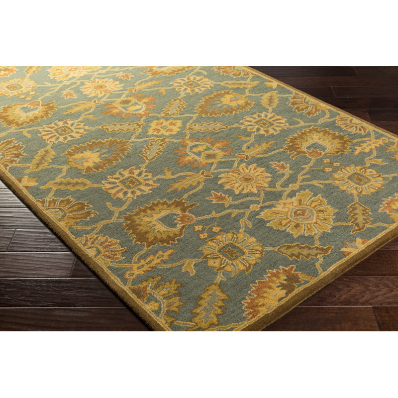 Arnedra Wool Floral Indoor Rug, Rectangle 2' x 4'
