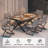 7 Pieces Aluminum And Steel Heated Transfer Telescopic Table With Chairs-819563110