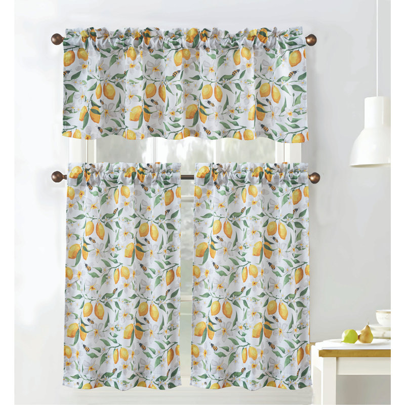 Ensemble de rideau de cuisine Lemon Bee Cucina