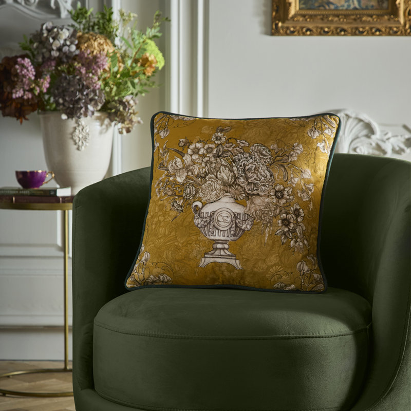Laurence Llewelyn-Bowen Tuscan Holiday Cushion Ochre, Cushion Cover