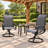 Premium All-Weather Swivel Patio Dining 40-Inch High Back Sling Armchairs (Set of 2) -Dark Gray-97697348