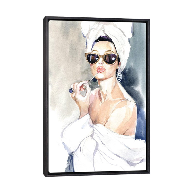Avant le miroir de Marina Ignatova - reproduction d'art, H 26 po x l 18 po x 1,5 po, Pas de tapis