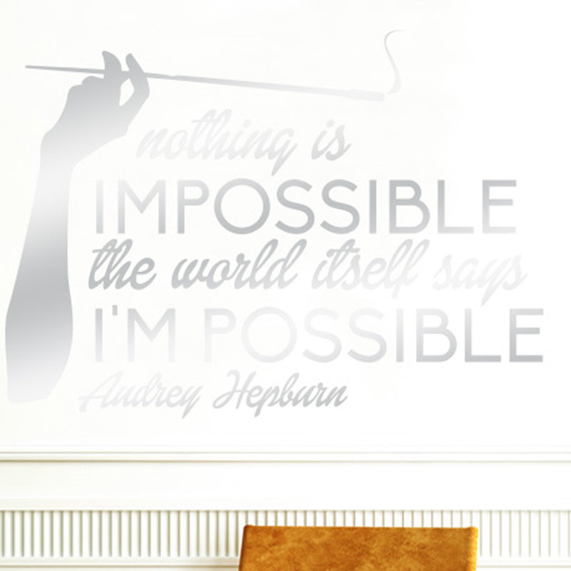 Wall Decal, Medium, Shiny Silver