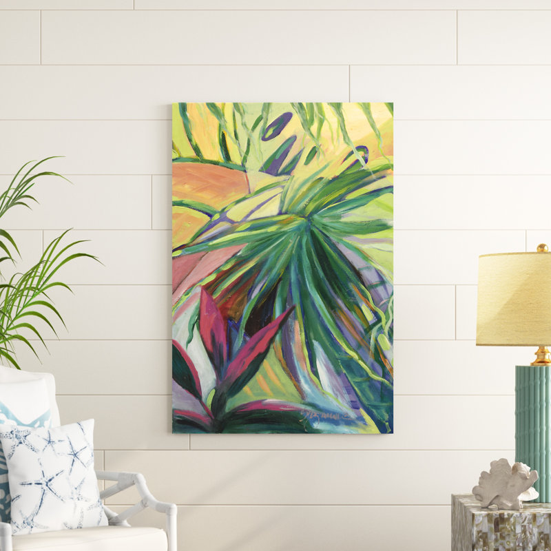 Jardin Abstracto I, peinture sur toile, H 48 po x l 32 po