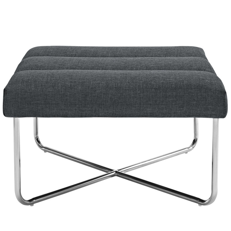 Modway Reach Ottoman, Faux Leather Gray