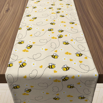 Décorations d'été pour la maison - Chemin de table Bee | Chemin de table Spring Spring