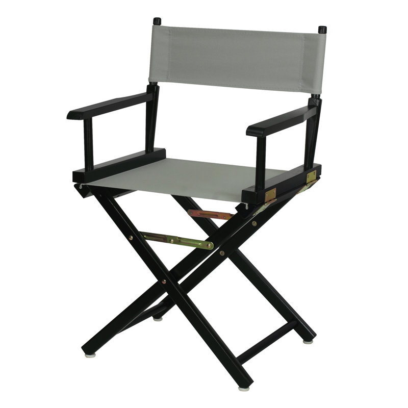 Chaise de réalisateur pliante 18 po, gris, Noir, noir, noir, noir