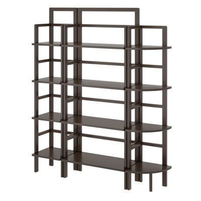 Étagère de boulanger standard en bois massif 58,11 po Aiden avec tablettes en bois