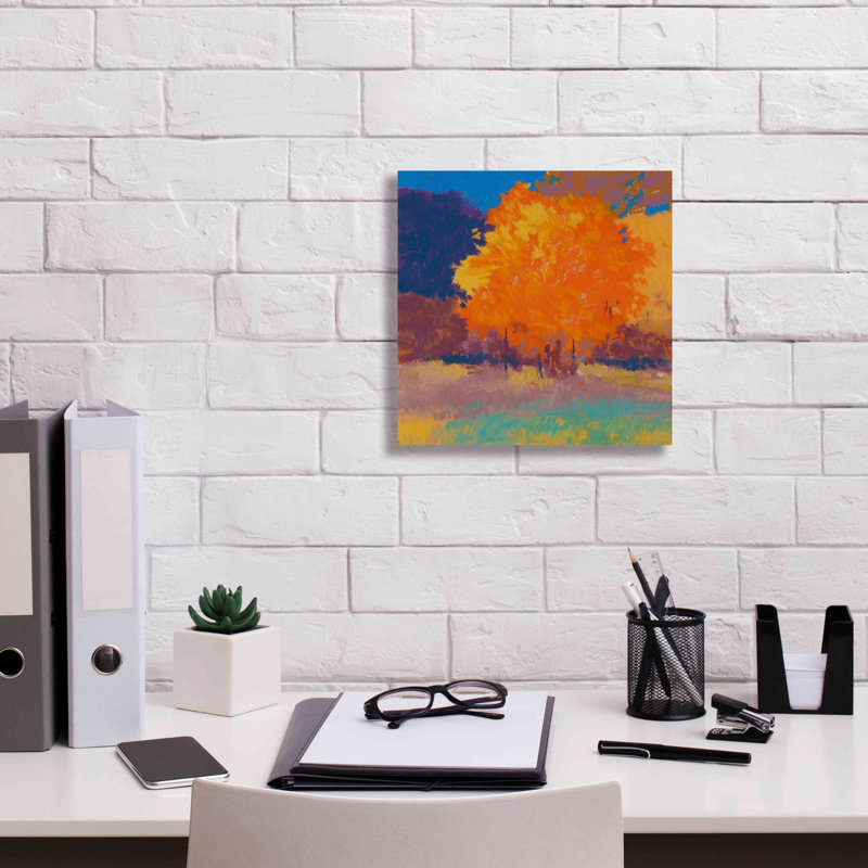 «Orange Maple» par Mike Kelly, art mural sur toile, H 12 po x l 12 po x P 0,75 po