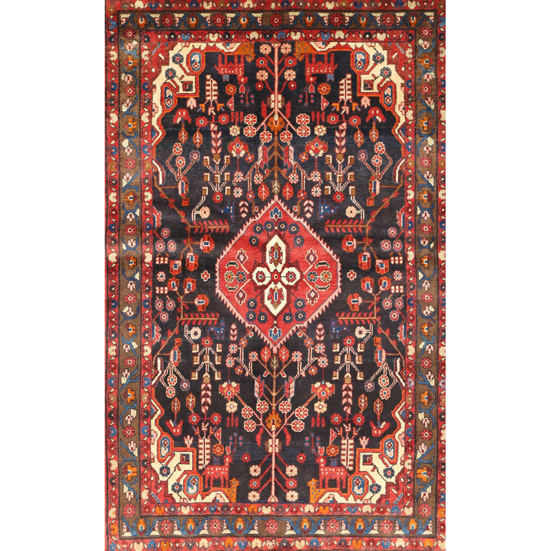 Tapis de style oriental rouge, Rectangle 6 pi x 9 pi