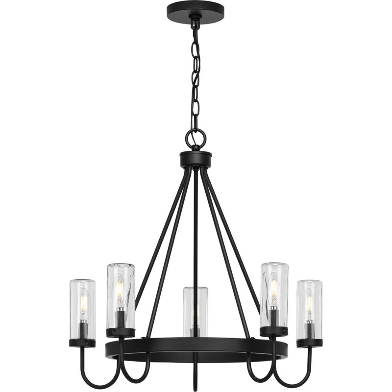 Lustre d'extérieur rond 24 po à quatre lumières Widener
