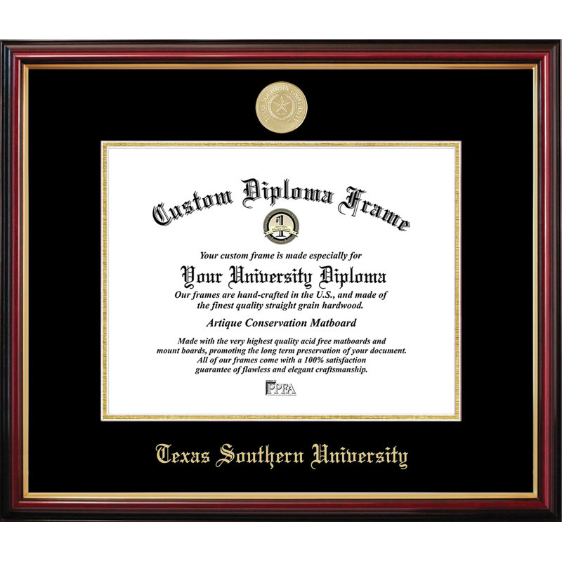 Cadre de petit diplôme de l'Université de Houston, NCAA Houston, L 14 po x H 11 po
