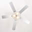 Ventilateur de plafond chromé 3 lumières 52 "+ télécommande, maison de campagne traditionnelle rustique bohémien rustique chalet transitionnel pour la maison, la cuisine, le salon