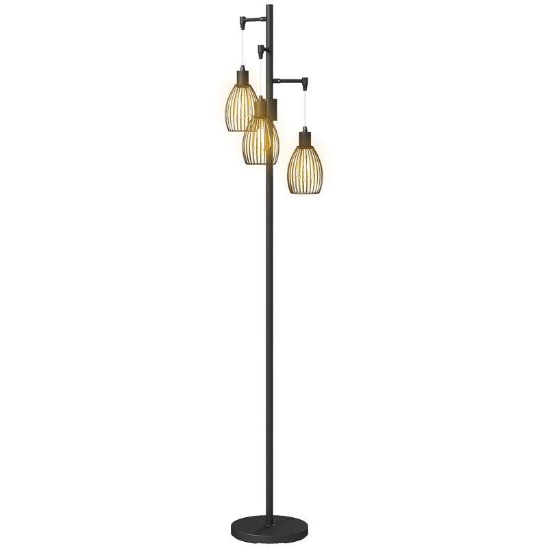 Bendersville 170.5cm Tree Floor Lamp, Black
