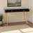 Zindra 2-Drawer Console Table in Finished Wood and Gold Metal, 29.3" H X 47.05" W X 15.5" D-1910773559