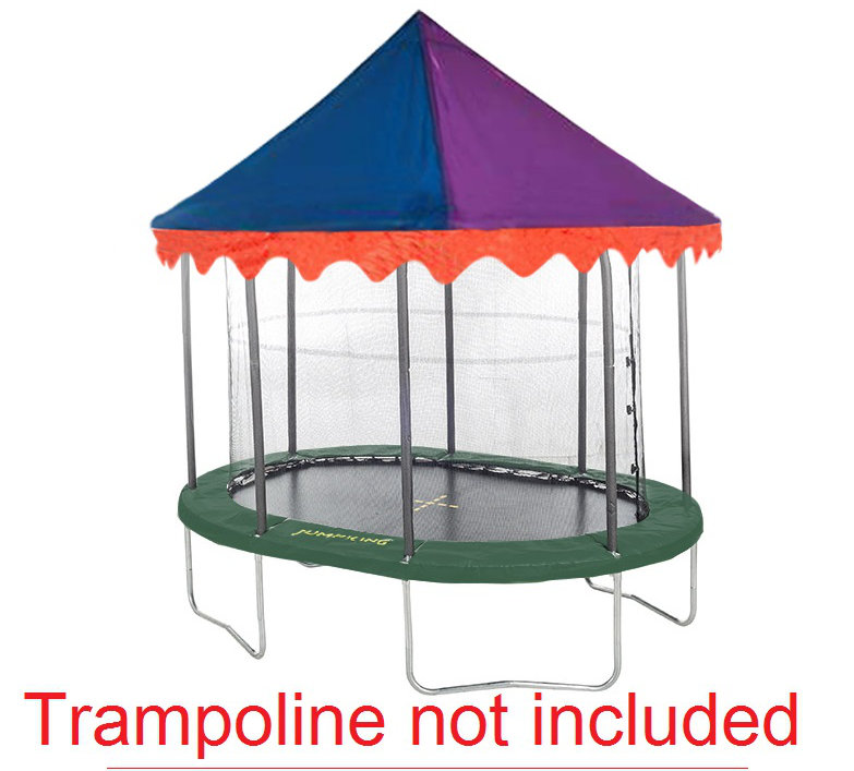 JumpKing Polyester Tent Compatible With Oval Trampoline, 274.32cm W x 396.24cm D