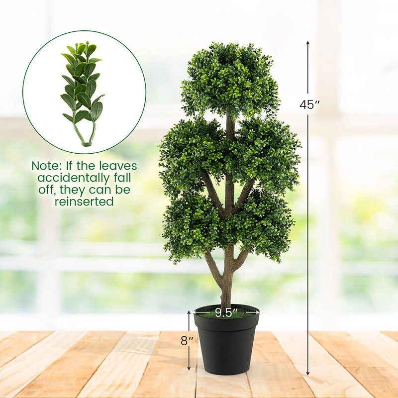 Arbre topiaire artificiel en forme de buis artificiel 45 po Primrue