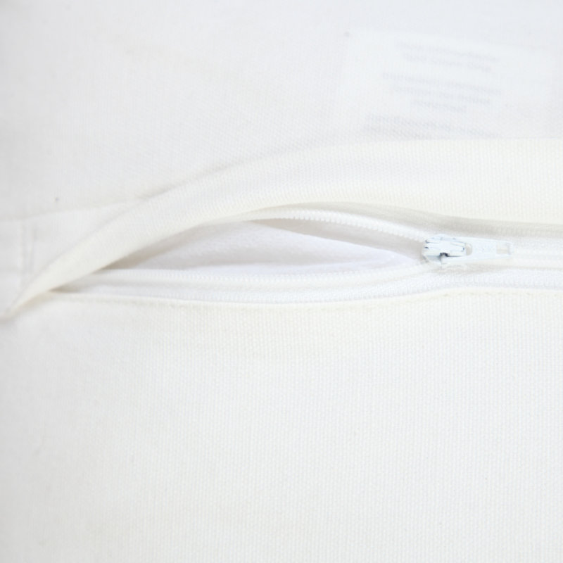 Housse et insert rectangulaires en coton, Noir de jais, Polyester / Bourre en polyester