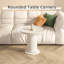 Table d'appoint ronde, table de bout, canapé polyvalent blanc crème