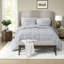 Ensembles de literie luxueux en fausse fourrure grise, édredon en polyester de style moderne pour la maison