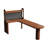 Nut-brown L-Shaped Solid Wood writing desk-118245254