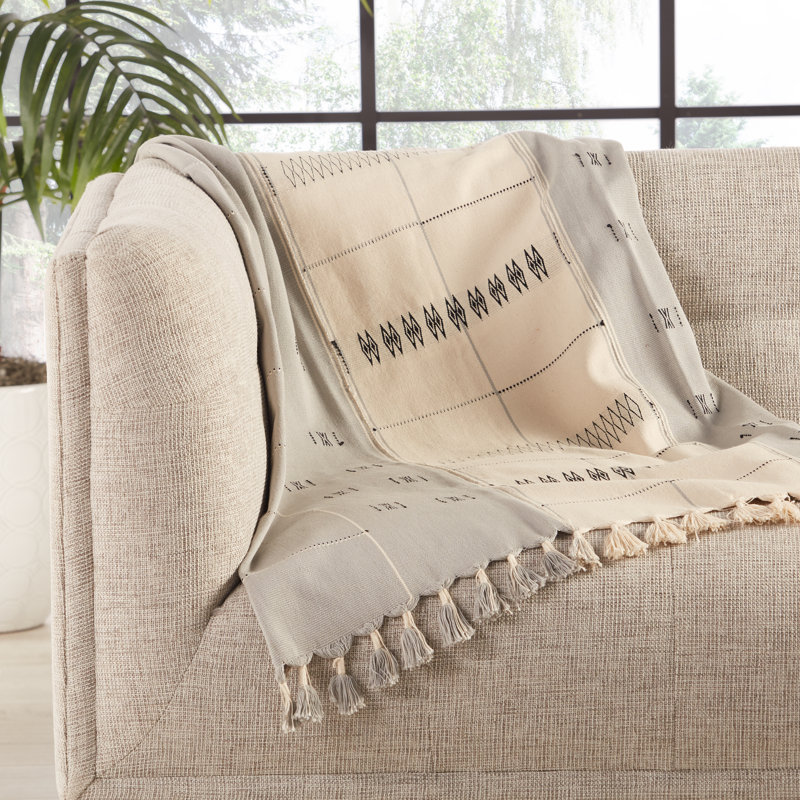 Handmade Reversible Wool and Cotton Throw Blanket
