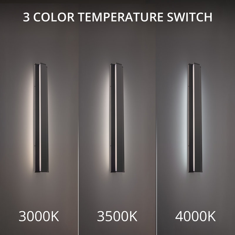 Revels Aluminum LED Wall Light, 48" H x 5" W x 2" D, 3500K, 28W