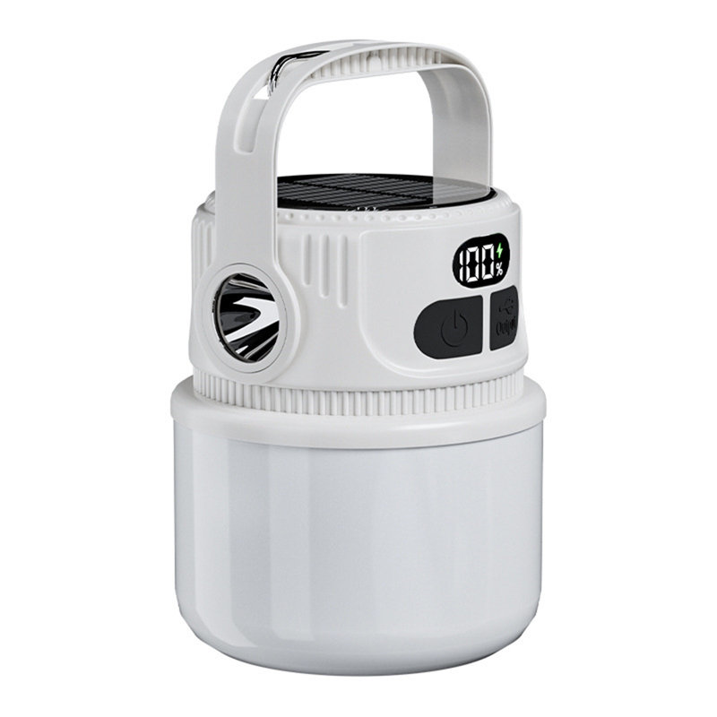Night Light E Camping Lamp  Stall Lamp Double Light Source Digital Display Large Capacity Household