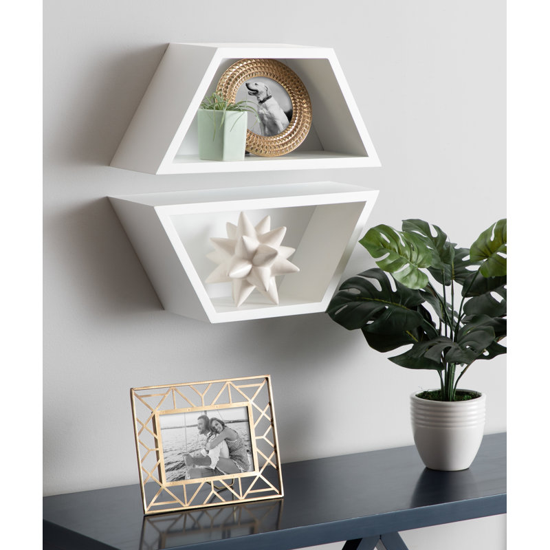 Ensemble de tablettes murales Camellia, Blanc