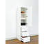 Système d'organisation modulaire en bois avec miroir