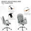 Bureau réglable réglable en similicuir de 23,5 po x 23,8 po x 40,5 po avec siège pivotant