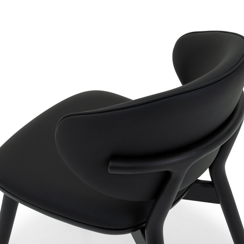 Soren Upholstered Dining Chair, Black, Matte Black
