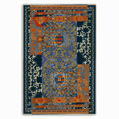 Tapis en coton marocain rétro et rétro
