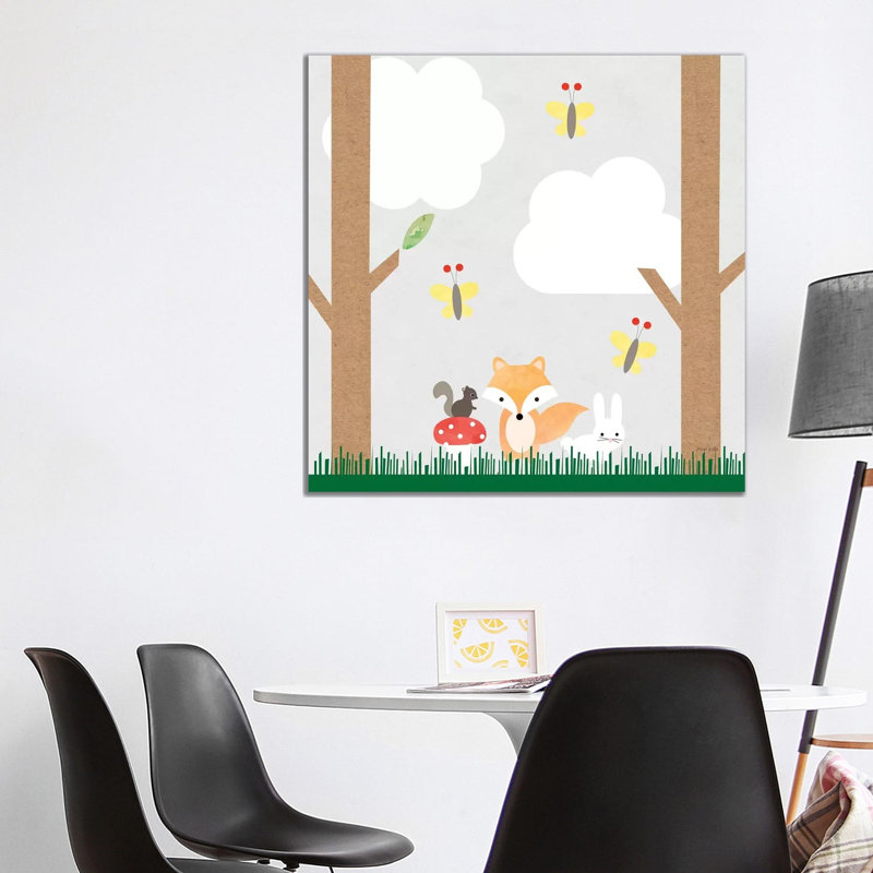 Woodland Animals II by Ann Kelle - Wrapped Canvas Gallery-Wrapped Canvas Giclée, 93.98 cm H x 93.98 cm W x 1.91 cm D