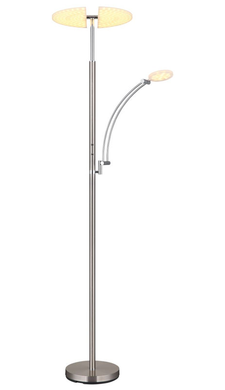 Bandani LED Torchiere Floor Lamp, Nickel