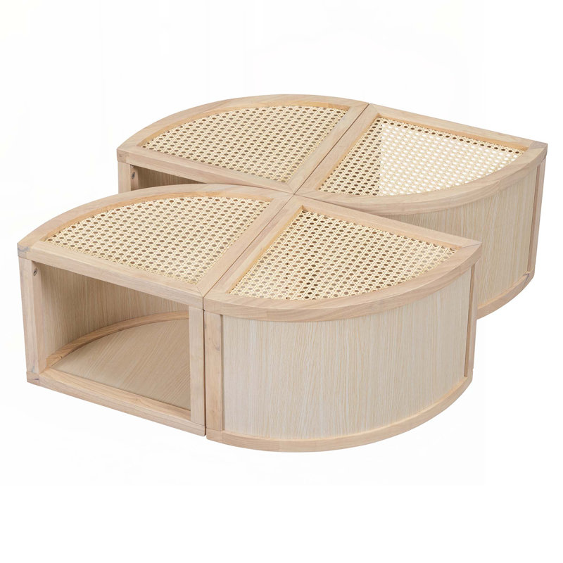 Round to Square Block Modular Coffee Table