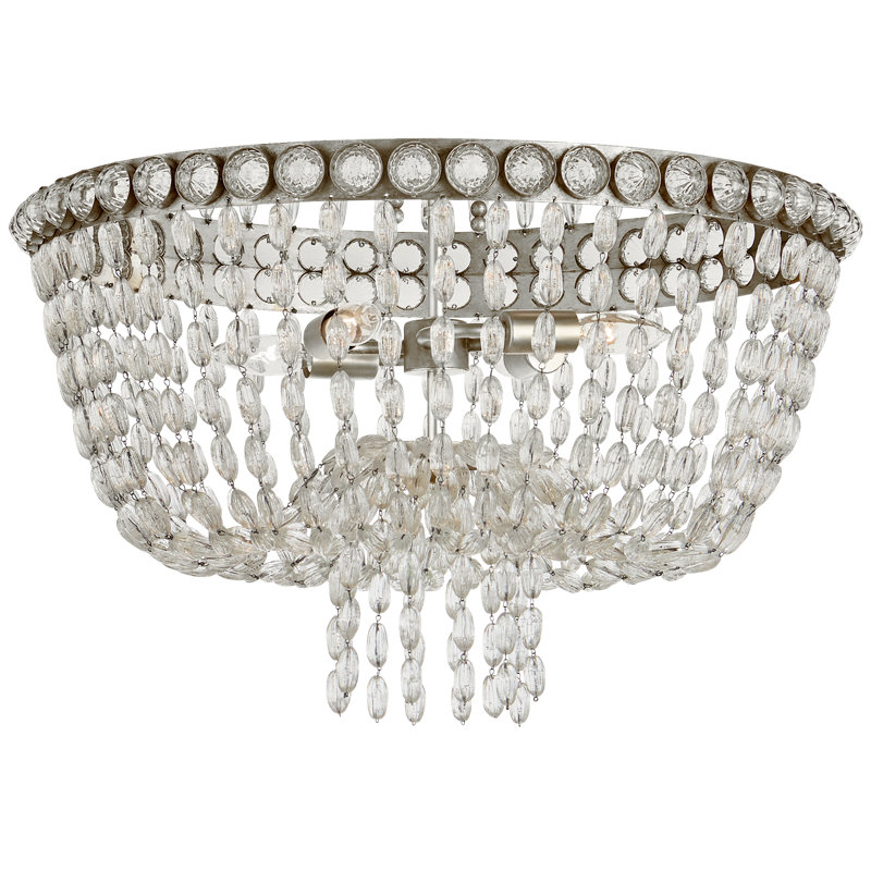 Navona 4 - Light Flush Mount, Burnished Silver Leaf
