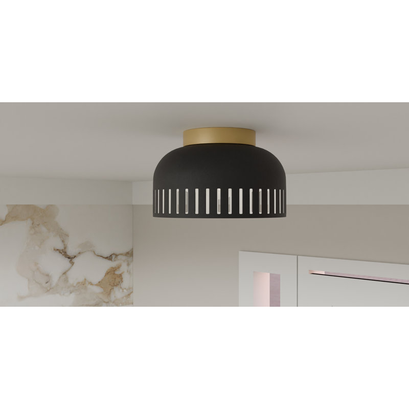 Firebaugh Flush Mount, Matte Black
