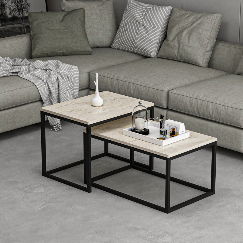Glorias Coffee Table, Travertine