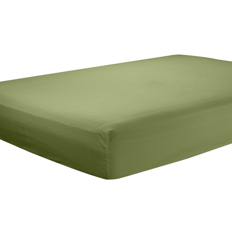 Drap-housse simple de couleur unie Premier., Vert Calla, Simple